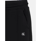 Calvin Klein Jeans Spodnji del trenirke Mini Badge LV1CKSJC53 Črna Regular Fit
