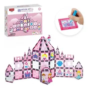 Magnetic Tiles Magnetni gradbeni Window Art Castle 78ks - Magnetic Tiles