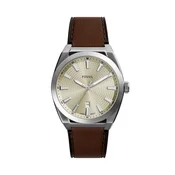 FOSSIL Analogni sat Everett  boja slonovace / smeda / srebro