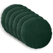 Vidaxl Prevleka za blazino 6 kos HEERLEN Temno zelena Premer 30 cm