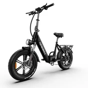 KINGBULL Zložljivo električno kolo KINGBULL Literider 2.0, 20x4.0 debelo kolo, hidravlične zavore, črna, (5000255709)