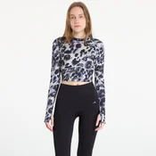 adidas x Stella Mccartney Training Longsleeve Crop Printed Top Wonder Alumina/ Black M