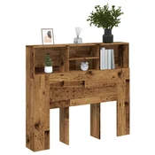 Uzglavlje s ormaricem boja starog drva 120x19x103,5 cm drveno