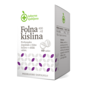 LEKARNA LJUBLJANA prehransko dopolnilo Folna kislina 400 µg, 60 tablet