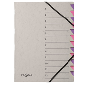 PAGNA Organizator mapa PAGNA, Easy Grey, A4, 12 predelkov, sivo/vijolična, (21651444)