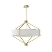 Open Design OR85839 - Luster na šipci ZUNDO, 4x E27/15W/230V, mesing/bela