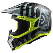 Motocross kaciga LS2 MX703 C X-Force Barrier crna-plava-fluo žuta