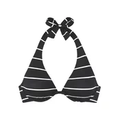 BENCH Bikini gornji dio  crna / bijela