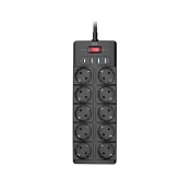 Produžni Kabel s Prenaponskom Zaštitom | 10x Šuko | 3x USB-A | 1x USB-C | WELL