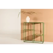 Venture Design Knjižna polica Staal 80x26x80 cm zelena