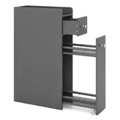 Northio Ozka kopalniška omarica 40x18x70 cm MDF s predali siva