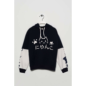 zepkids Girls Cat Printed Kangaroo Pocket Sweatshirt.