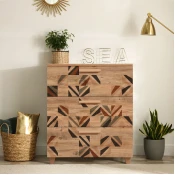 Aberto Design Komoda Leva Gravis Triangle 80x95x43cm Bež