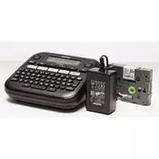 Brother PT-D210VP, Desktop, QWERTY keyboard, TZ tapes 3.5 to 12 mm, Battery optional, Graphic Display, Template library, Flat keyboards, Adapter AC, Carry Case