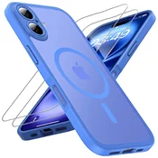 TOCOL Magnetic ovitek + 2 zaščitni stekli za iPhone 16 Plus – ultramarin