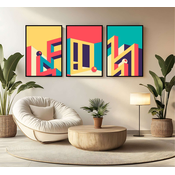 WALLXPERT Dekorativna uramljena MDF slika (3 komada) Mp3 00104 40 x 50