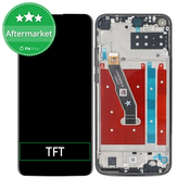 Huawei P40 Lite E - LCD zaslon + steklo na dotik + okvir (Midnight Black) TFT