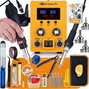 Rosfix Set S2 Fusion Pro Spajkalna Postaja 2v1 – Topel Zrak in Spajkalnik | 760W, 100–500°C, 16v1, LCD, ESD, (5000356508)