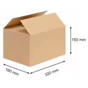 TRANSPORTNA KARTONSKA ŠKATLA TRISLOJNA 320x160x150mm