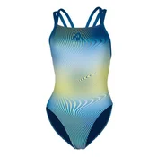Womens swimwear aqua sphere essential open back multicolor/blue 32