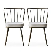 Hanah Home Set 2 trpezarijske stolice Krem