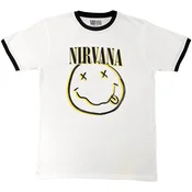 Nirvana Double Happy Face Ringer White L Majica