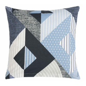 Bombažna prevleka za vzglavnik - 40x40 cm - Geometrija modra