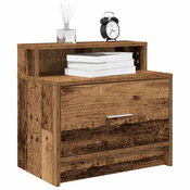 Noćni ormarići s ladicom 2 kom staro drvo 51x31x47 cm