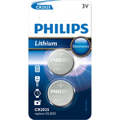 PHILIPS CR2025P2 2pc in package CR2025P2/01B