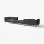 LILLEHEM 6-seda modularna zofa, Gunnared/temno siva les