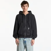 Mikina Obey Post Zip Hood Dusty Black Limo M