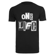 Mister Tee Majica One Life siva/temno siva/črna/bela