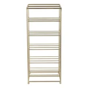 Kovinsko držalo za vino v zlati barvi za 10 steklenic 25x57x22,5 cm Dual Floor – PT LIVING