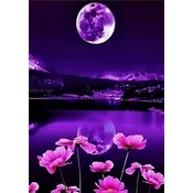 shumee Ob_L_134 Diamantna slika 30x40 - Narava, Luna, Rože