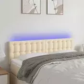 LED uzglavlje krem 144x5x78/88 cm od tkanine