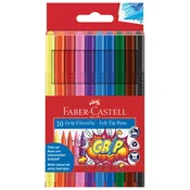 Flomaster šolski 10 barv grip faber castell 155310 blister