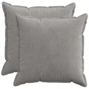 vidaXL Prevleka za blazino 2 kos HOUTEN Svetlo siva 80 x 80 cm