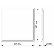 2 kosa spuščenega stropnega panela, kaseta 60 cm, vgrajen LED 40W Videx panel 4000K 5100lm
