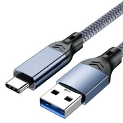 INF USB 3.2 Type-C kabel: 10 Gbps hitri prenos podatkov in 60 W hitro polnjenje Blue + Grey 1,5 M, (5000276985)