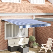 Okvir tende Plava i bijela 300 x 250 cm Poliester s PU premazom