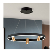 ORION Berlin LED viseca svjetiljka s tri reflektora - Dnevni boravak/blagovaonica - Moderan - crna, zlatna, opal - Metal