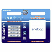 Panasonic Eneloop x4 AAA 750 mAh + Battery Case