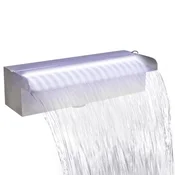 Pravokutna fontana za bazen s LED svjetlom nehrđajući čelik 30 cm