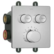 SMART SELECT concealed thermostatic shower mixer, box, 2 outlets, chrome - Chrome - Sapho - SMART SELECT - 72 - Medeninasti - Termostat - Kvadratni - Tlak - 156 - 156 - 14