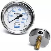 Rosfix Manometer Surge Gauge Pro 400 – Manometer Za Airless Brizgalno Napravo Nadomestni Del Za Surge Eco WF 1800W | 5600 PSI, G 1/4 BSPP, Kovinska Ohišj, (5000211872)