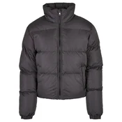 Womens Peached Puffer Jacket Black