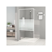 Pregrada za tuš bijela 100 x 195 cm s prozirnim staklom ESG