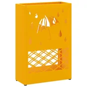 Vidaxl Stojalo za dežnik gorčično rumena 28 x 12 x 41 cm Jeklo