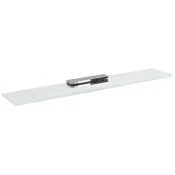 Steklena polica 700 mm, krom/čisto steklo - Chrome - 700x21x100 mm - Sapho - PIRENEI - Steklo; zlitina - 700 - Polica - Kvadratni - 700 - 21 - 100 - 14
