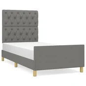 Vidaxl Posteljni okvir brez vzmetnice temno siv 80x200 cm blago
